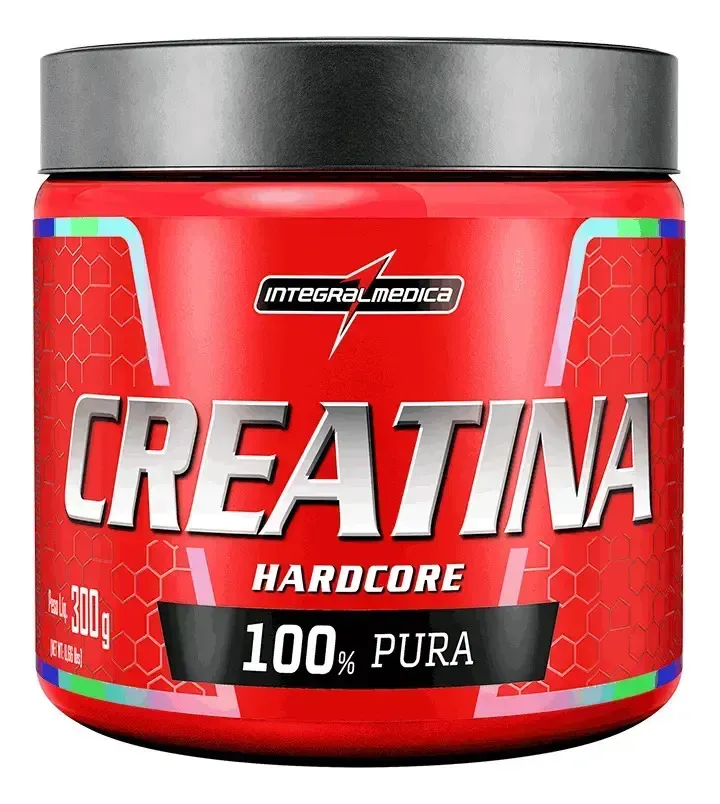 Creatina Integralmédica Hardcore 100% Pura Monohidratada 300 g Sem Sabor