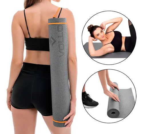 Tapete de Yoga Vollo VP1038 PVC 4 mm 173 x 61 cm