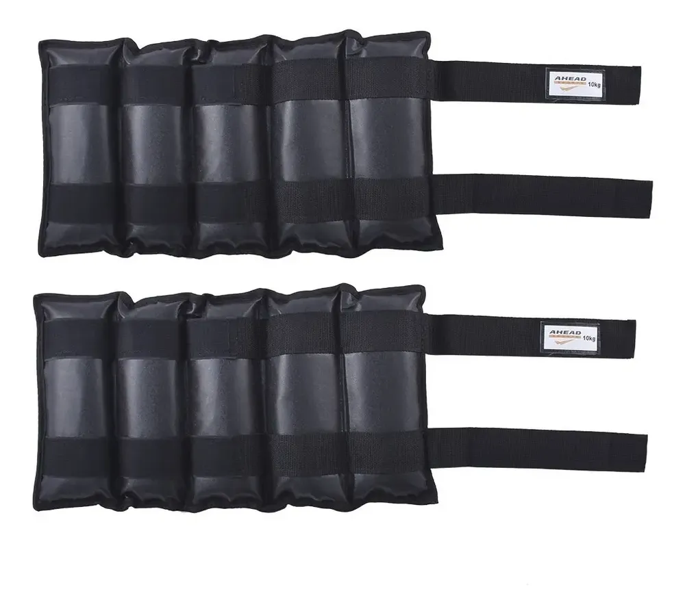 Caneleira de Peso 10kg Par Preta Ahead Sports