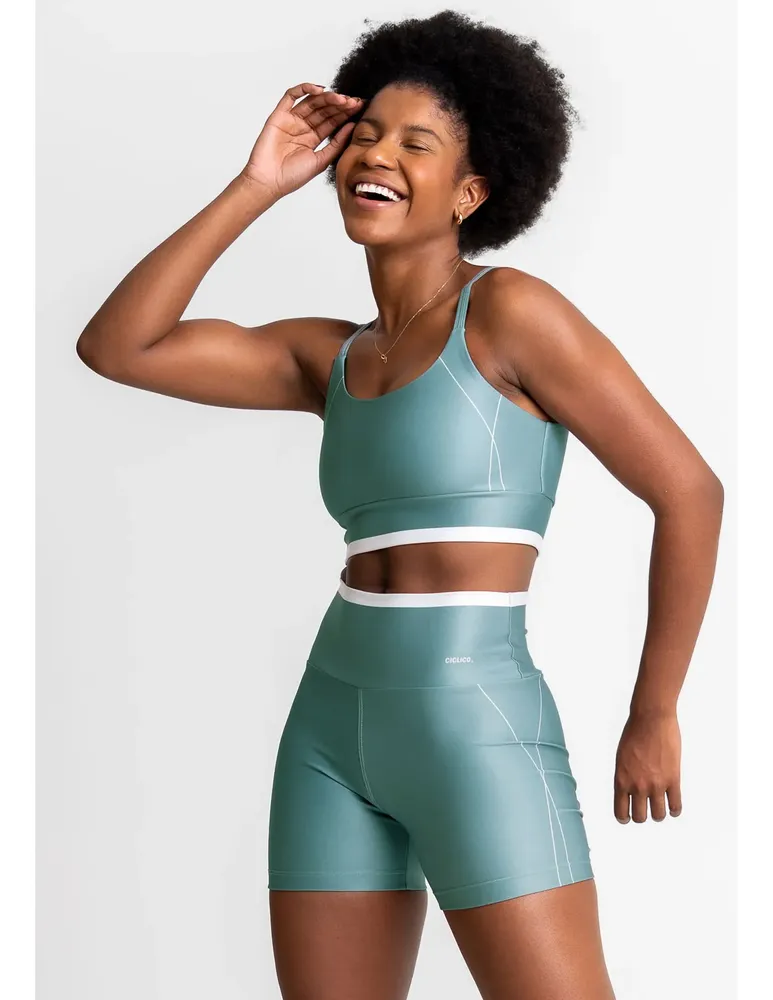 Conjunto Feminino Academia Shorts e Top Alcinha Ciclico Esportes