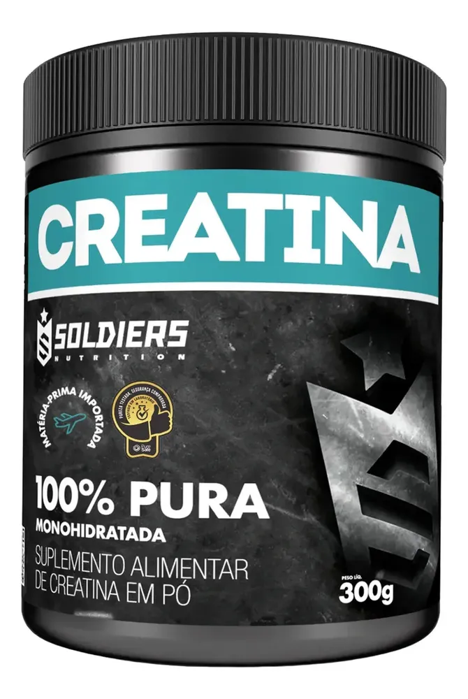 Creatina Soldiers Nutrition em Pó 300g Sem Sabor