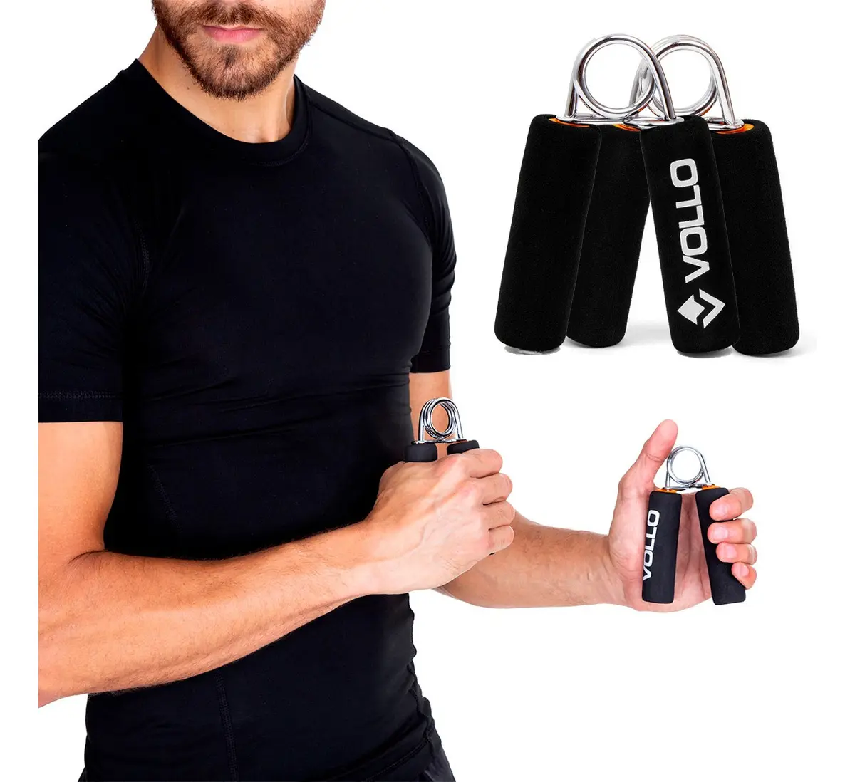 Hand Grip Vollo VLS3102 com Espuma (Par)