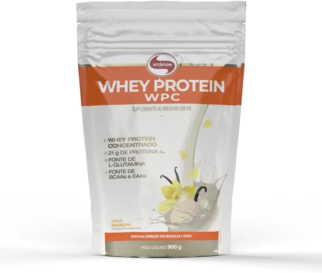 Whey Protein Vitafor WPC 900 g Baunilha