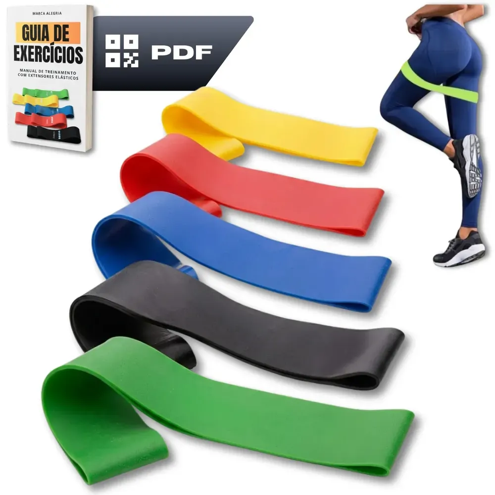 Kit 5 Faixas Mini Band Extensoras — Alegria — review e melhor preço | gymcerto