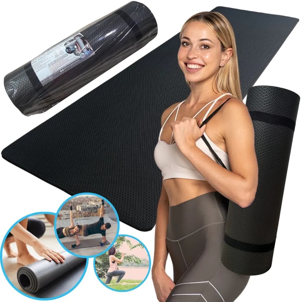 Tapete de Yoga RDJ EVA 10mm 180x53cm Colchonete Grosso