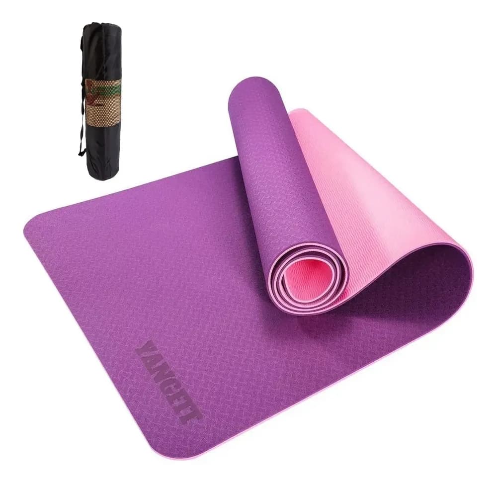 Tapete de Yoga Yangfit TPE Ecológico 6mm 183x61cm com Bolsa