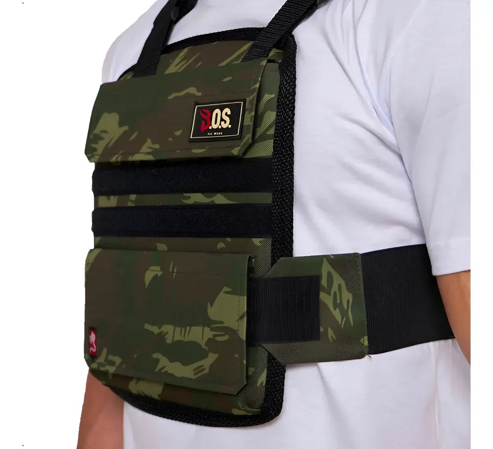 Colete De Peso Cross Treino Funcional 10lb Ajustável B.O.S.