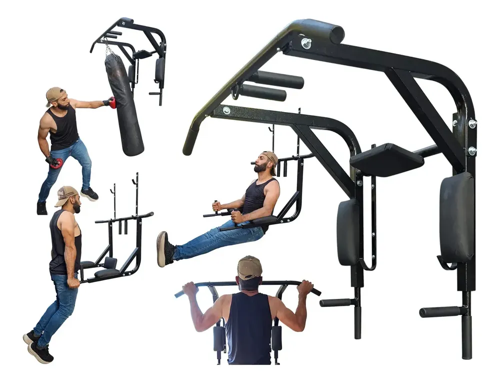 Fitness Prado Barra Fixa e Paralela de Parede Multifuncional 7 em 1