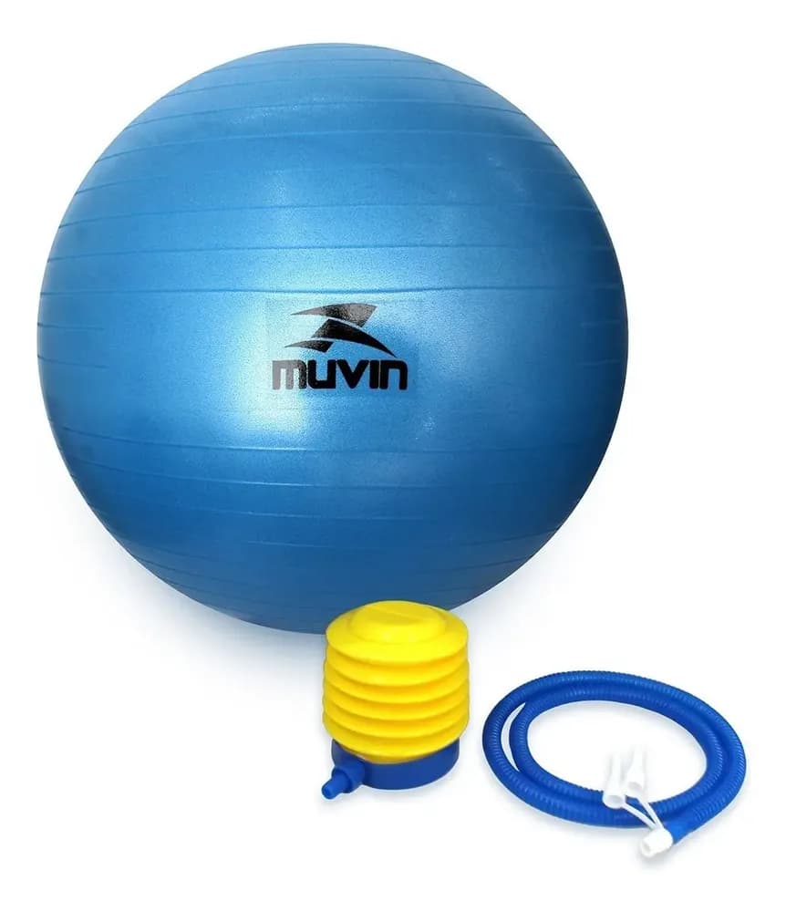 Bola de Pilates Muvin 85 cm Antiestouro com Bomba (até 300 kg)
