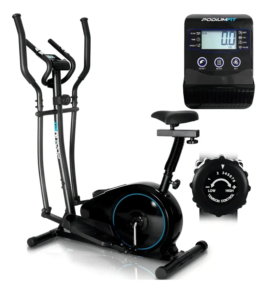 Elíptico Bike PodiumFit EB100 2 em 1 Magnético