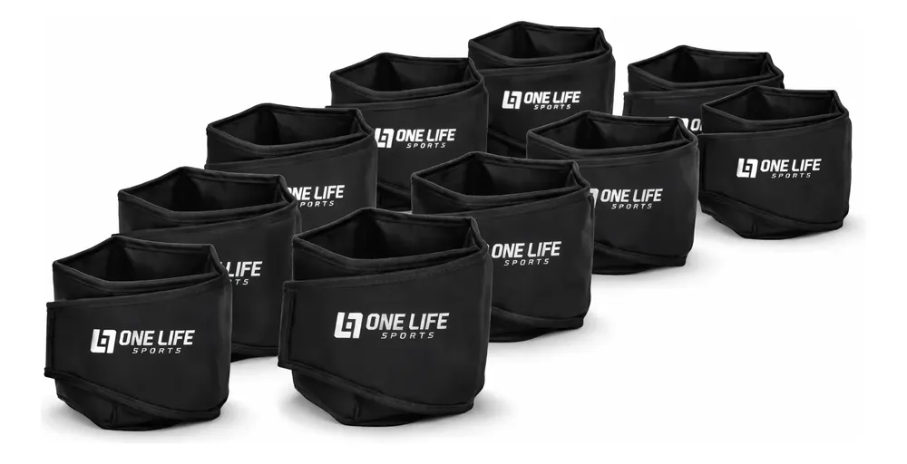 Kit Caneleira de Peso Tornozeleira 1kg a 5kg One Life Sports
