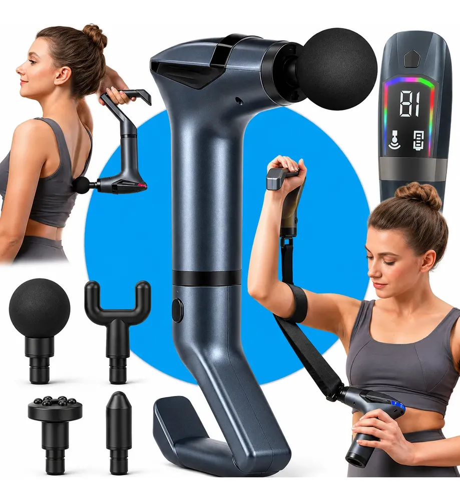 Pistola Massageadora Muscular Profissional Maluzi Bivolt