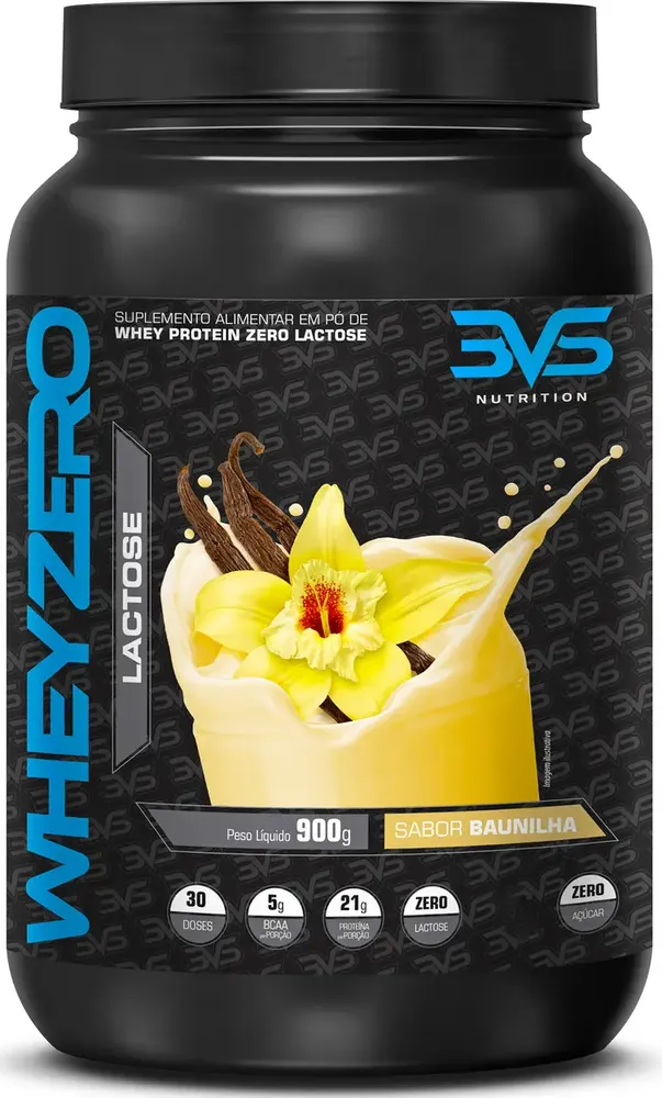 Whey Zero Lactose 3VS Nutrition 900g Baunilha
