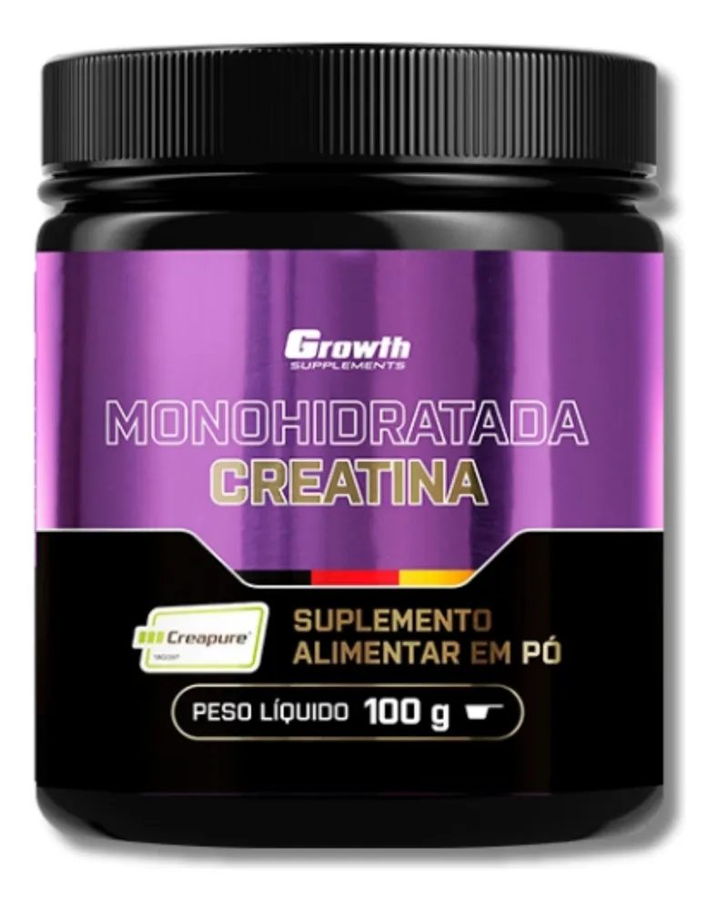 Creatina Growth Creapure em Pó 100g Sem Sabor