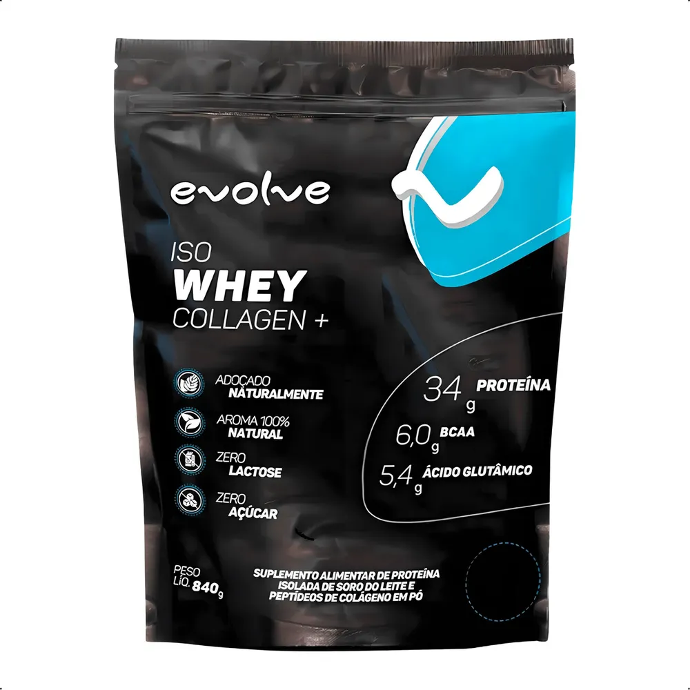 Iso Whey Collagen+ Evolve 837g Chocolate Zero Lactose