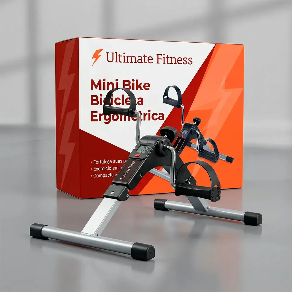 Mini Bike Ergométrica Ultimate Fitness UF90 com Monitor LCD