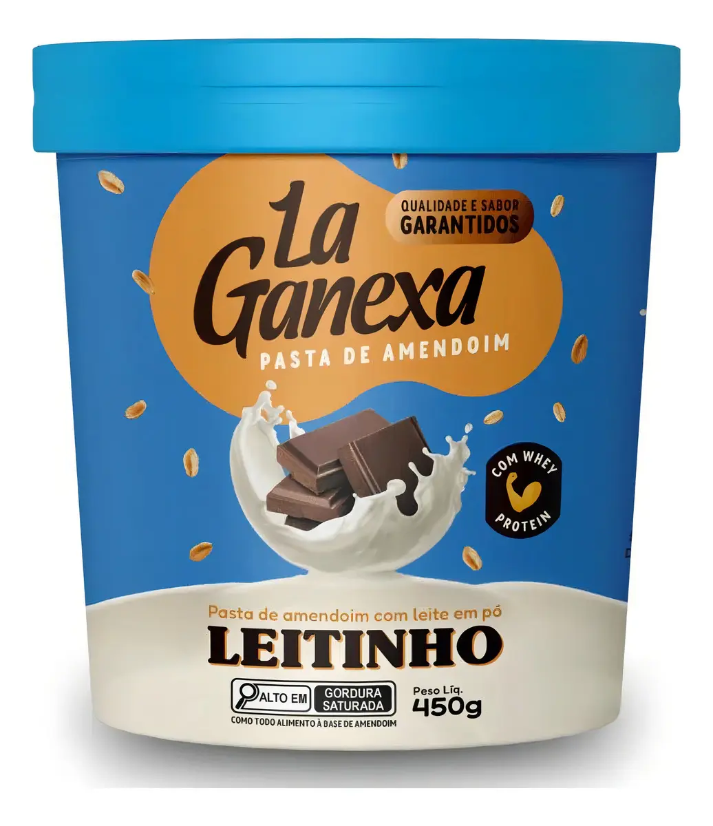 Pasta de Amendoim La Ganexa Leitinho com Whey Zero Açúcar 450 g