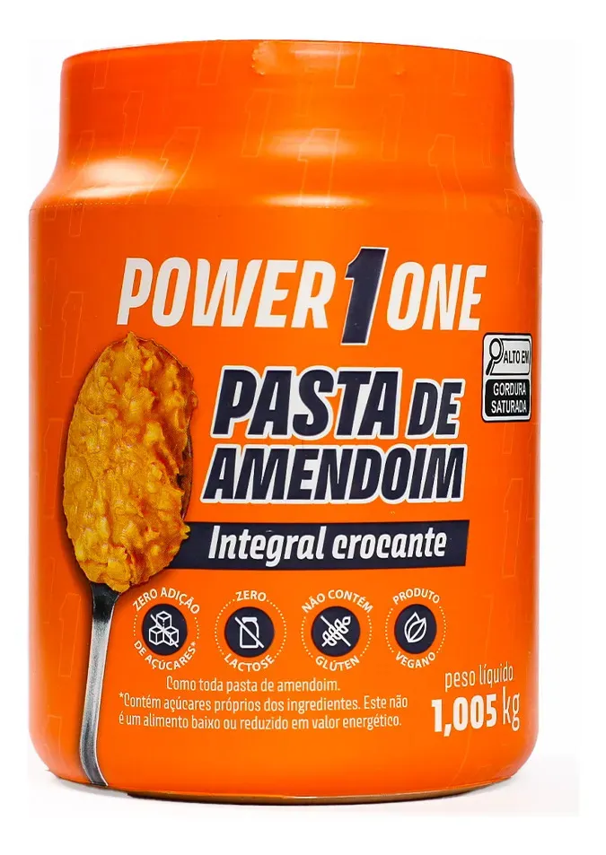Pasta de Amendoim Integral Crocante Power One 1,005 kg