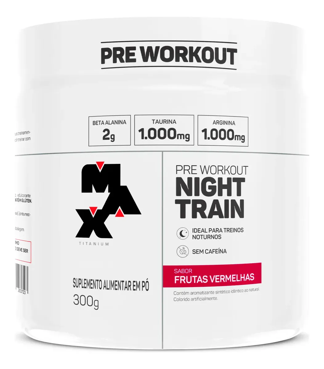 Pré-Treino Sem Cafeína Night Train Max Titanium 300g