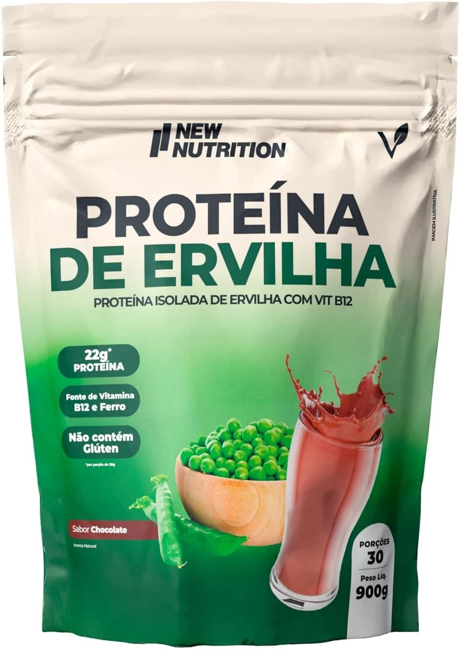 Proteína de Ervilha Isolada NewNutrition Chocolate 900g