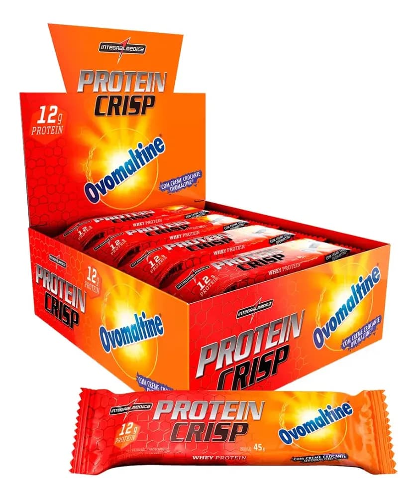 Barra de Proteína Crisp Bar Ovomaltine 12 unidades Integralmédica — review e melhor preço | gymcerto