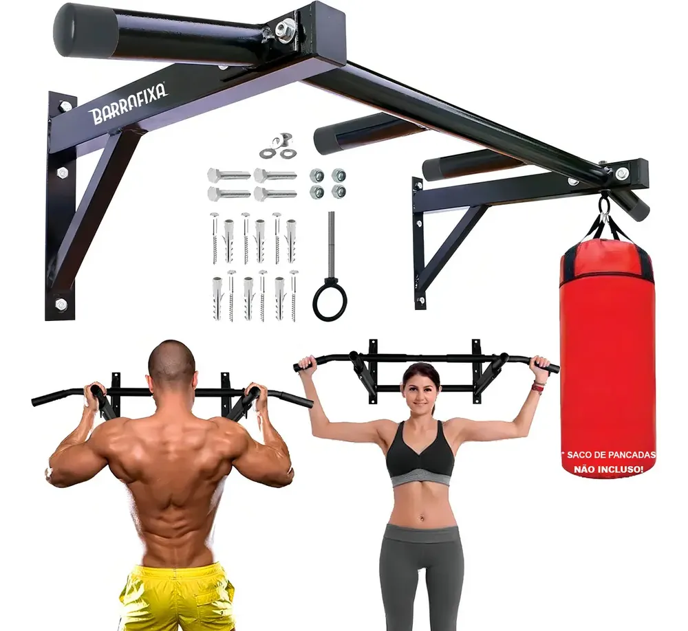 Barra Fixa de Parede Pull-up Pegada Neutra e Aberta 1m para Musculação — review e melhor preço | gymcerto