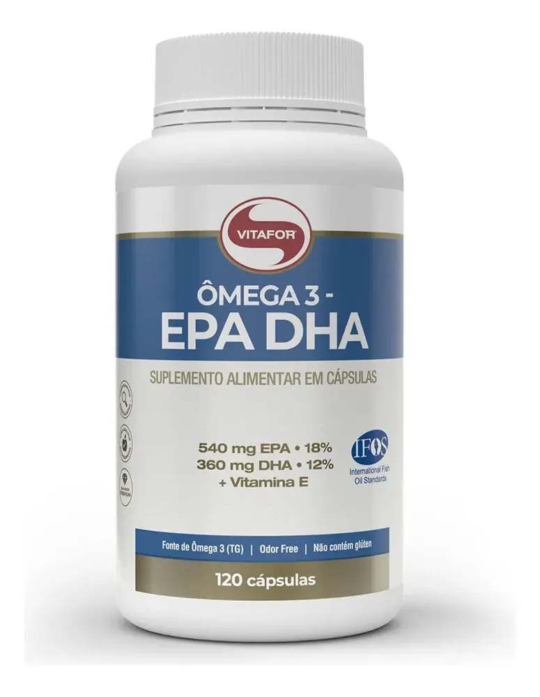 Ômega 3 EPA DHA 120 Cápsulas Vitafor — review e melhor preço | gymcerto