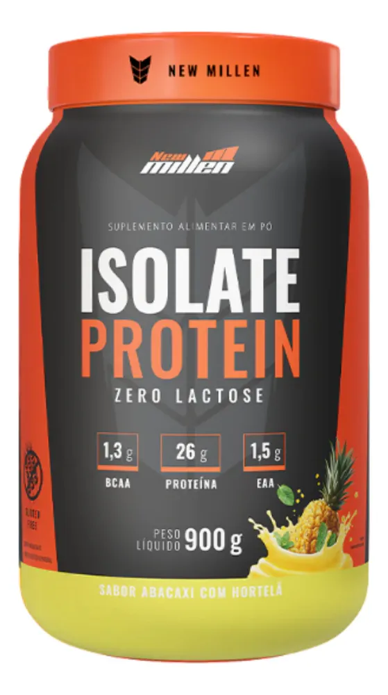 Whey Isolado New Millen Isolate Protein Pó 900g Pote Sabor Abacaxi Com Hortelã — review e melhor preço | gymcerto