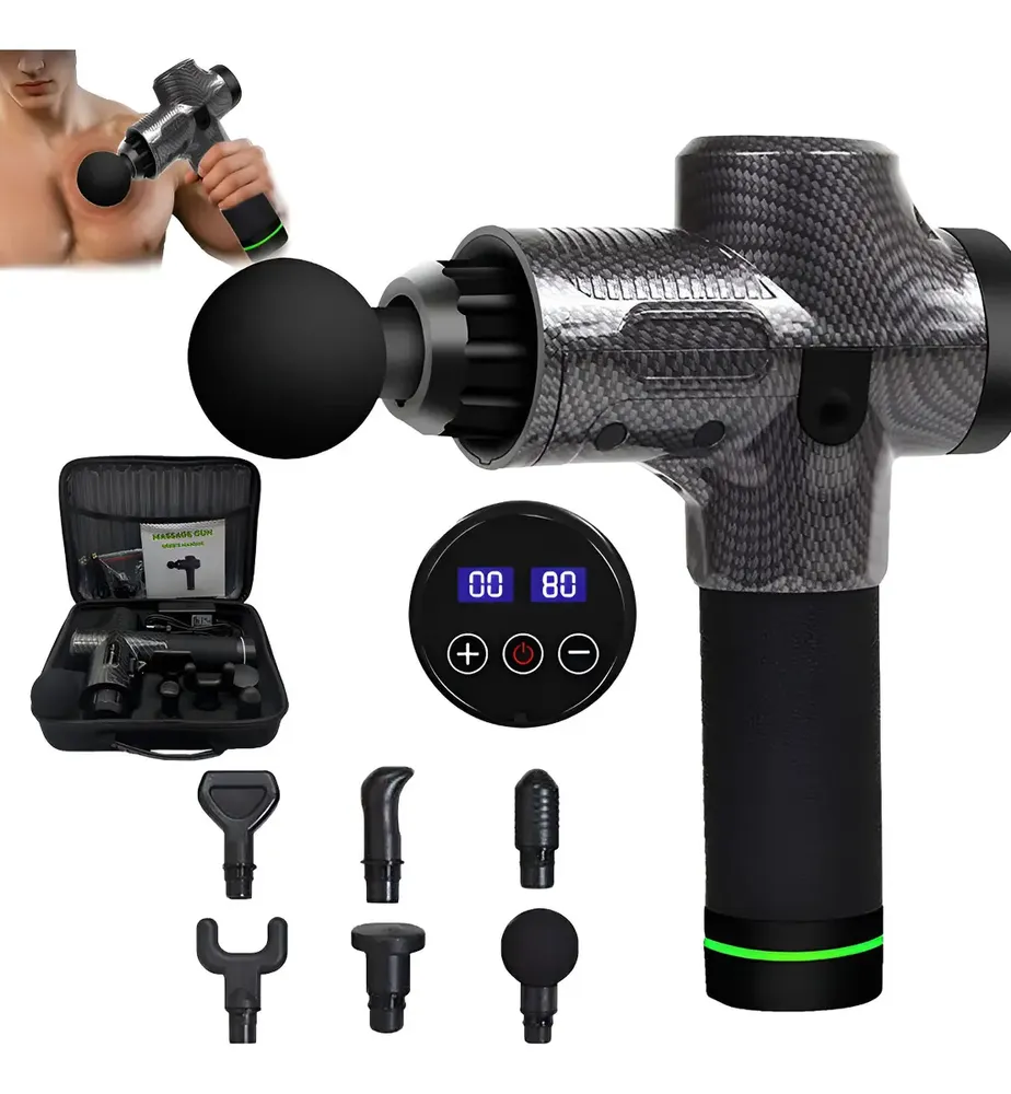 Pistola de Massagem YARUIKE Carbono Miofascial 30 Velocidades — review e melhor preço | gymcerto